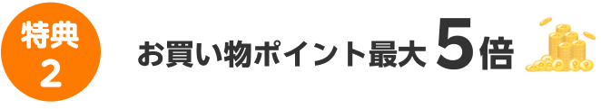 メリット2お買い物ポイント最大5倍