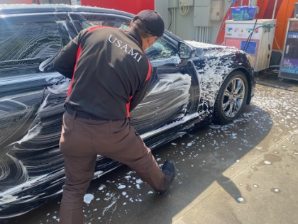 タップリの泡で洗いあげます(*^^*)