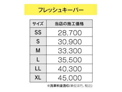 フレッシュキーパー価格表