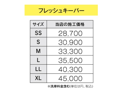 フレッシュキーパー価格表