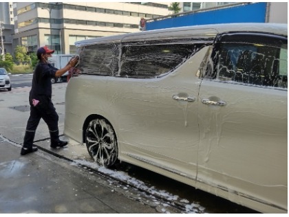 洗車作業光景
