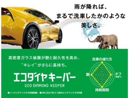 ノーメンテナンスで3年間持続