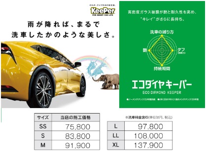 ノーメンテナンスで3年間持続