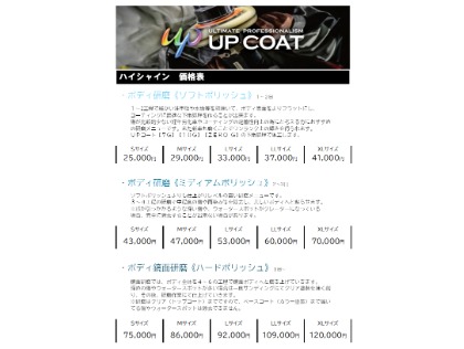 ボディの状態に合わせた研磨メニューあります！