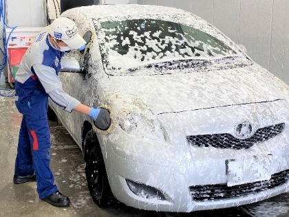 たっぷりの泡で優しく手洗い！