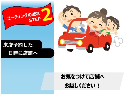 予約した日にお車確認！