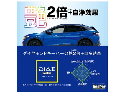 ２倍の艶と自浄作用のDIAⅡキーパー