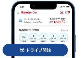 楽天Carアプリでドライブ機能を使おう