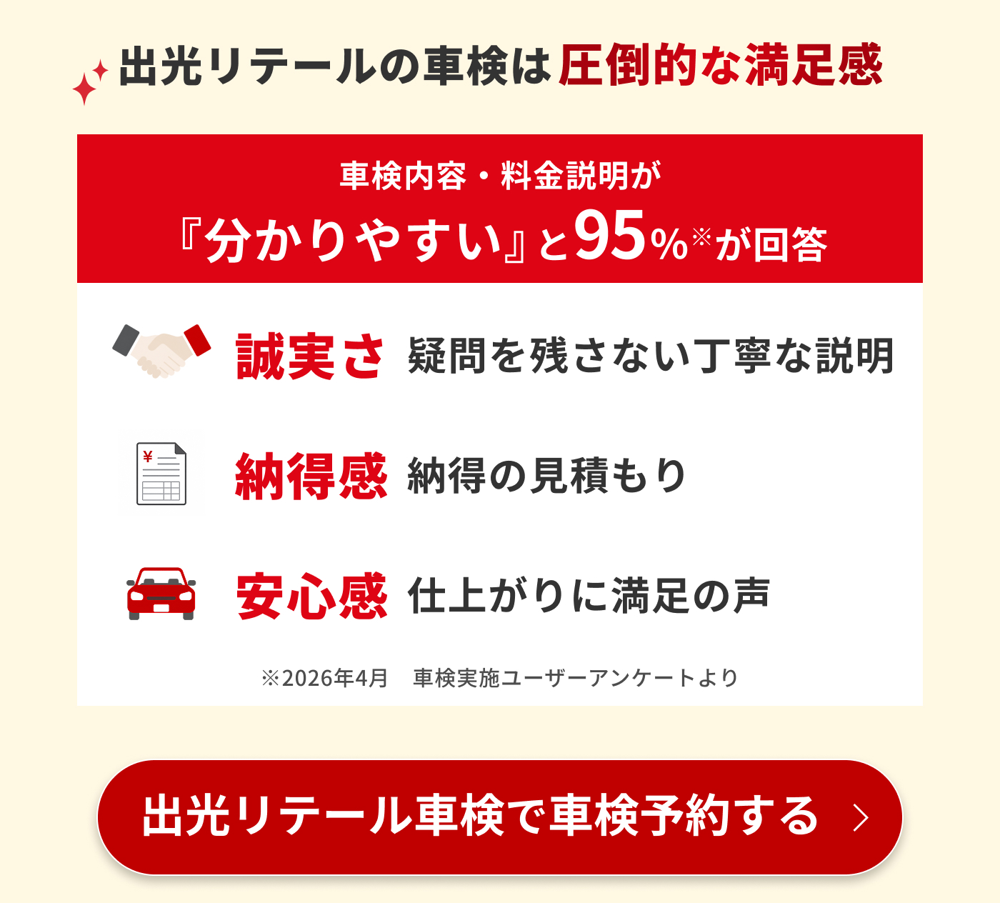 出光リテール車検が選ばれる理由