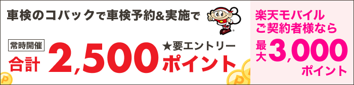 車検してポイントもらえる！キャンペーン