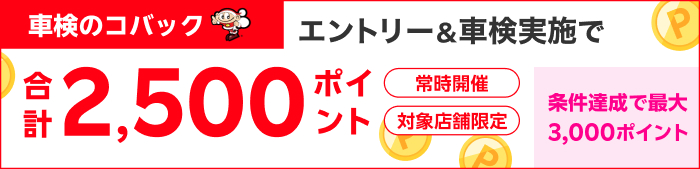 車検してポイントもらえる！キャンペーン