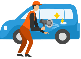 車修理をしている人